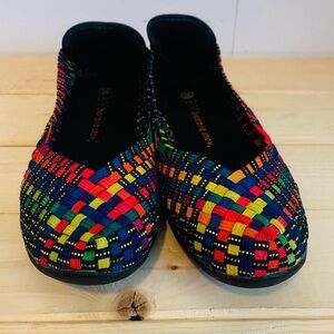 bernie mev- Colourful Woven Ballet Flats - Multicolor-Size 9